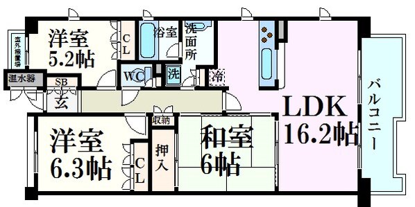 ハイツ甲四公園の物件間取画像